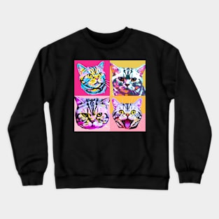 American Shorthair Pop Art - Cat Lover Gift Crewneck Sweatshirt